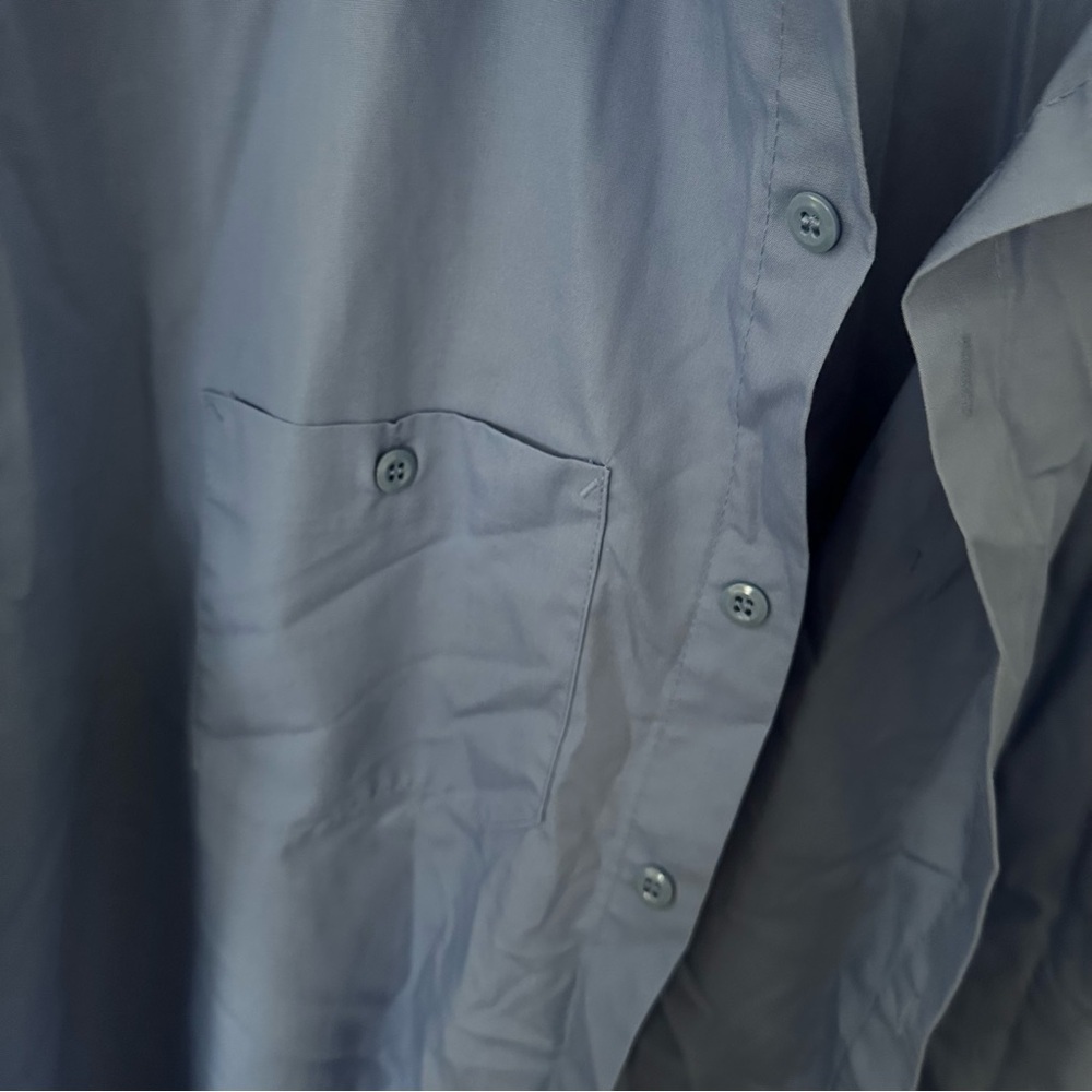Men’s Blue Button Down Short Sleeve Shirt - Picture 2 of 8